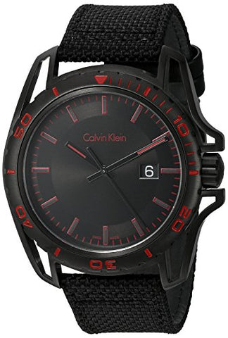 update alt-text with template Misc.-Calvin Klein-K5Y31ZB1-40 - 45 mm, black, black PVD case, Calvin Klein, date, Earth, leather, mens, menswatches, nylon, round, stainless steel case, swiss quartz, uni-directional rotating bezel, watches-Watches & Beyond